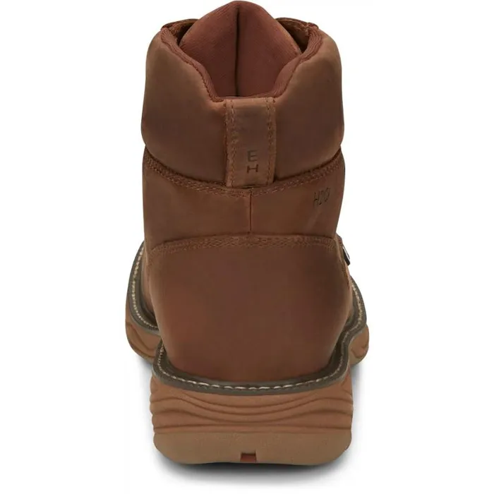 Work Men Justin Boots Rush 6034 Waterproof Lace Up Work Boot Barley 040brown041