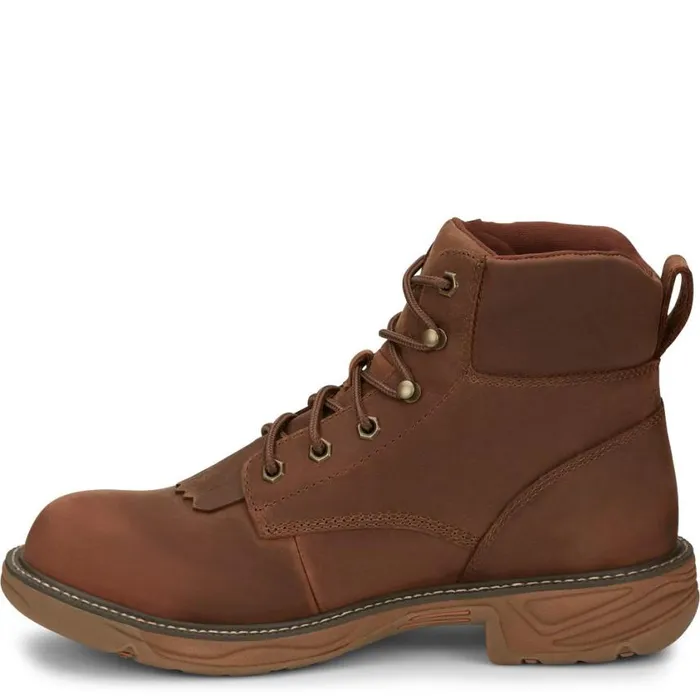 Work Men Justin Boots Rush 6034 Waterproof Lace Up Work Boot Barley 040brown041