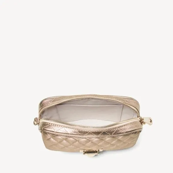 Zip Top Lottie Bag Old Gold Nappa Women Aspinal Of London Shoulder
